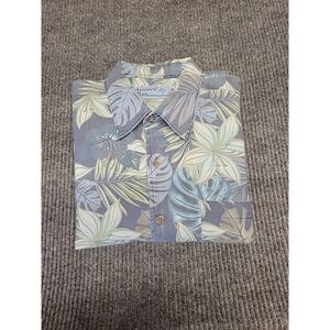 Mens Large Hawaiian Tropical Short Sleeve Button Down Shirt‎